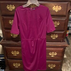 SHEIN Fuchsia Midi Dress